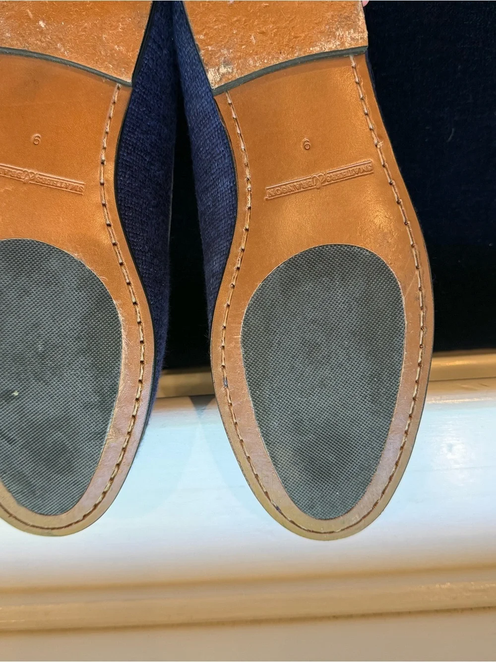 Smathers & Branson Navy Coastal Needlepoint Men's Loafers